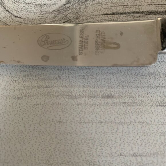 Vintage Premier Sheffield Faux Bone/Antler Steak Knives - Picture 3 of 4